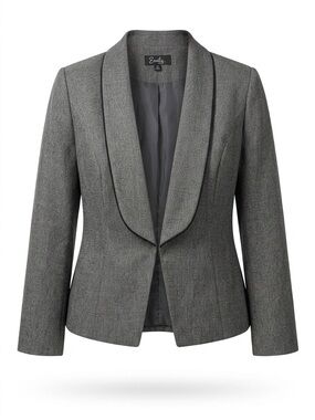 Emily Women's Charcoal Shawl Collar Blazer